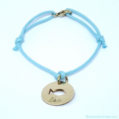 Bracelet personnalisé : bracelet poisson plaqué or